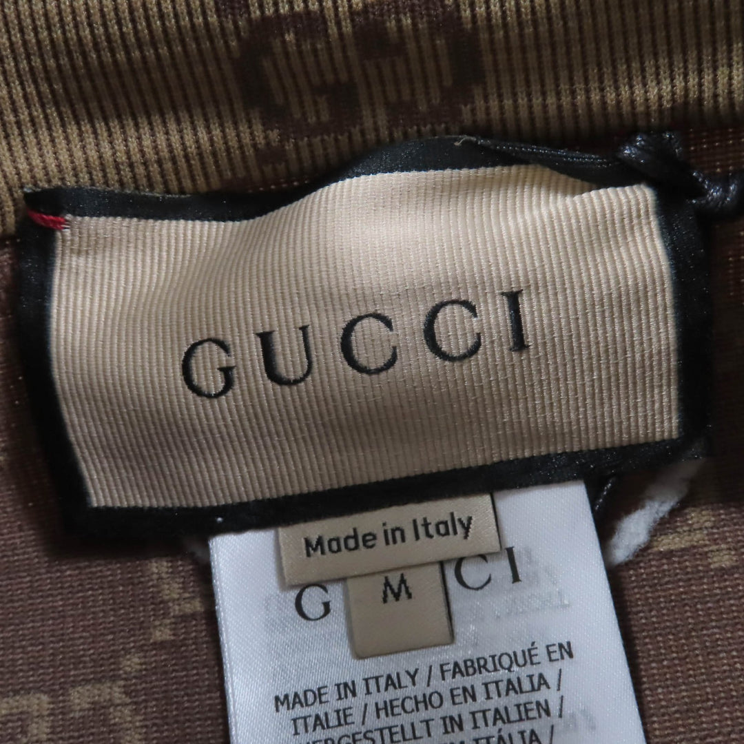 Pristine GUCCI tops GG pattern, cropped length, Brown Nylon Women M 715524