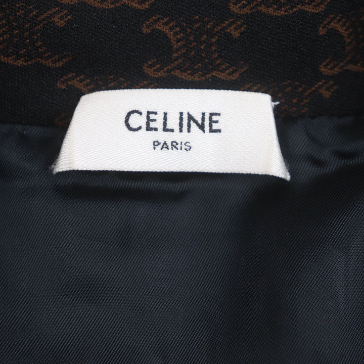 CELINE Jacket Dark brown polyester mens S 2Y74A366