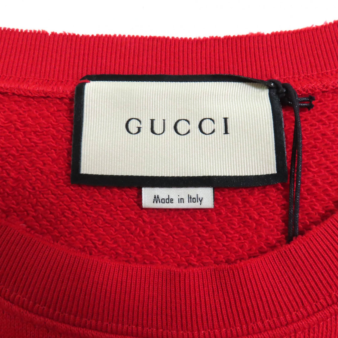 新品 GUCCI ワンピース ウェブライン レッド コットン レディース M 502126-X9N23
