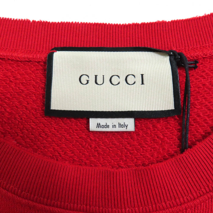 新品 GUCCI ワンピース ウェブライン レッド コットン レディース M 502126-X9N23