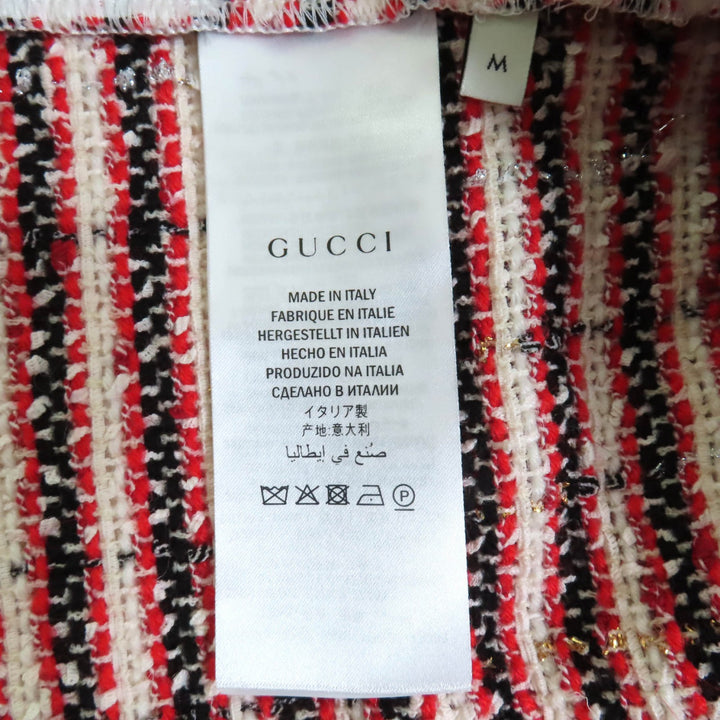 新品 GUCCI ワンピース ウェブライン レッド コットン レディース M 502126-X9N23