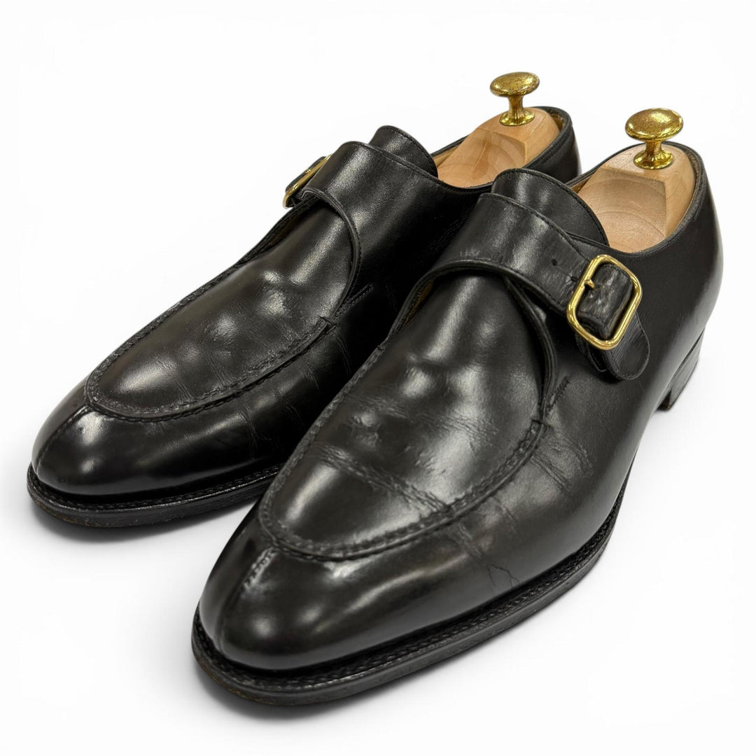 Discounted Very Good John Lobb Leather shoes OSNER black leather mens