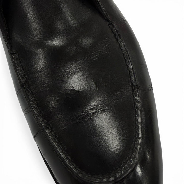 Discounted Very Good John Lobb Leather shoes OSNER black leather mens