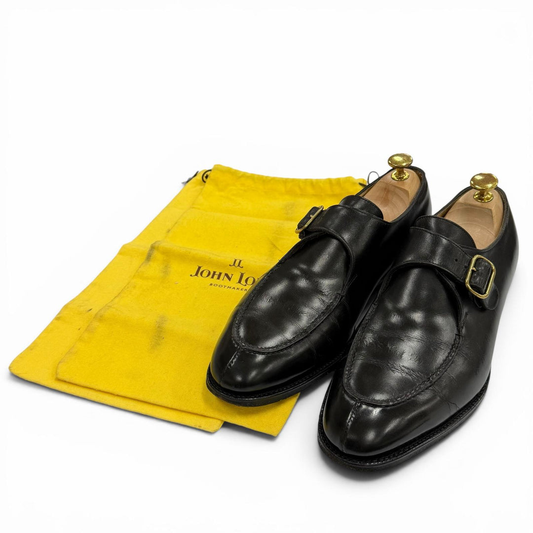 Discounted Very Good John Lobb Leather shoes OSNER black leather mens