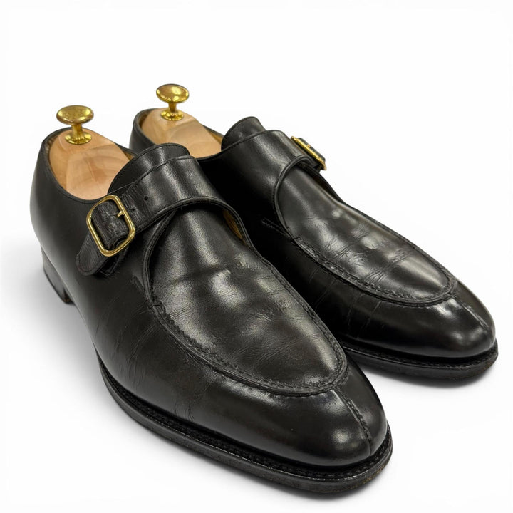 Discounted Very Good John Lobb Leather shoes OSNER black leather mens