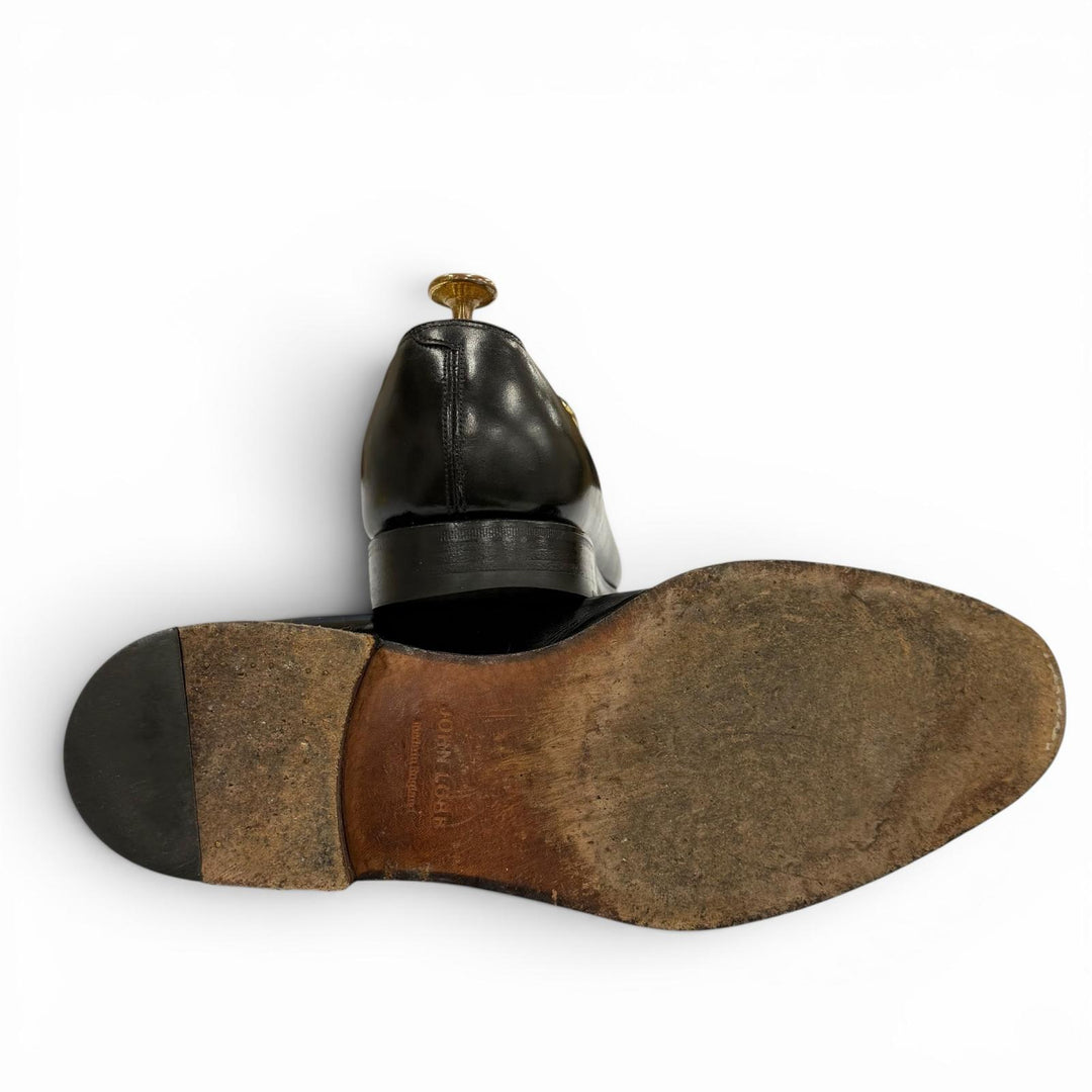 Discounted Very Good John Lobb Leather shoes OSNER black leather mens