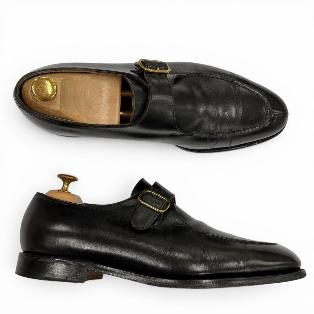Discounted Very Good John Lobb Leather shoes OSNER black leather mens