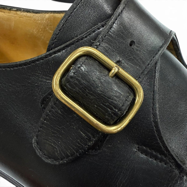 Discounted Very Good John Lobb Leather shoes OSNER black leather mens