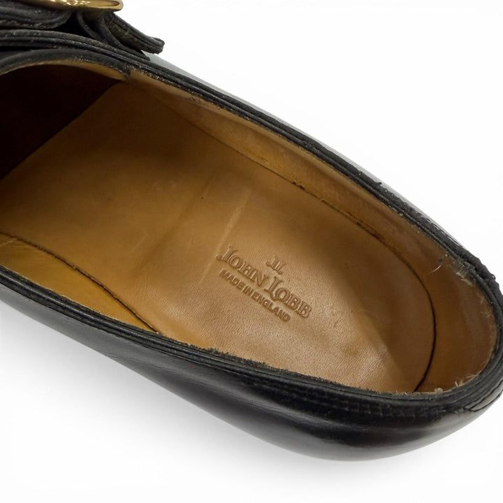 Discounted Very Good John Lobb Leather shoes OSNER black leather mens