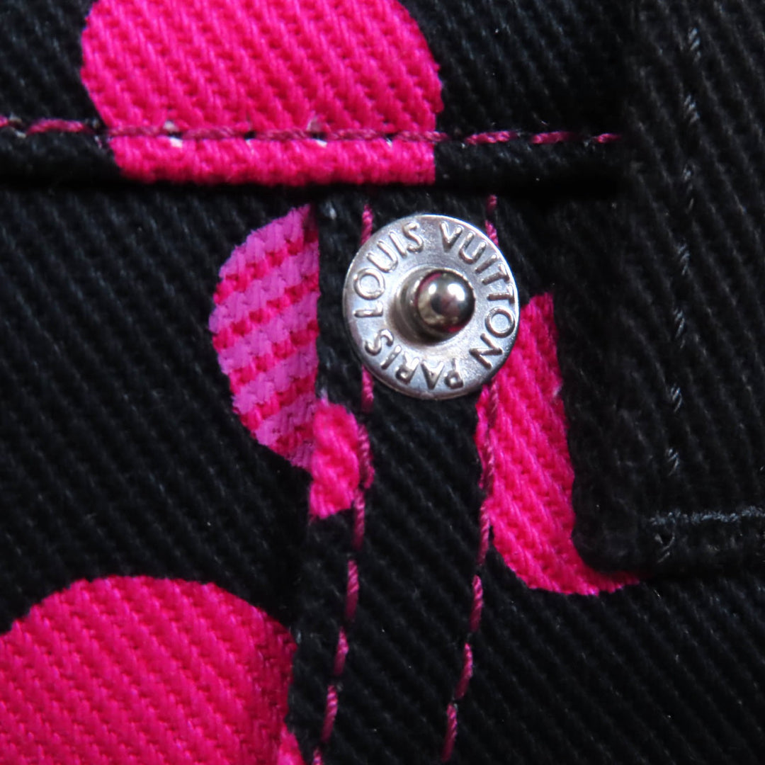 Excellent LOUIS VUITTON×Yayoi Kusama one piece infinity dot black cotton 36