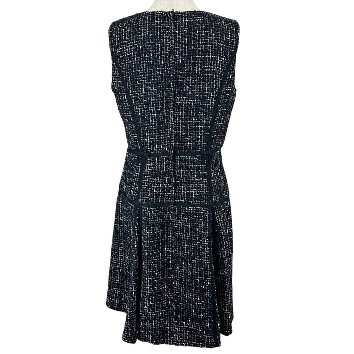 Great RED VALENTINO one piece Tweed ribbondress black acrylic 42