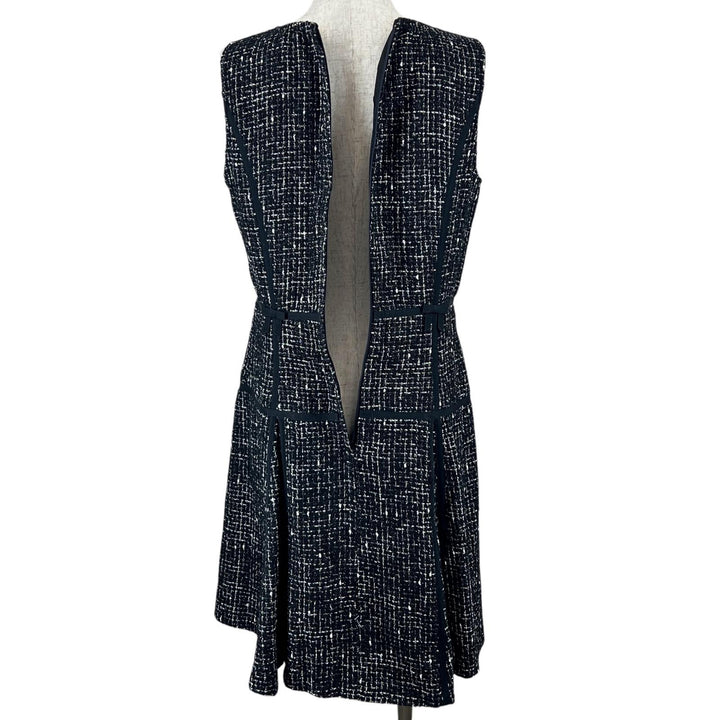 Great RED VALENTINO one piece Tweed ribbondress black acrylic 42