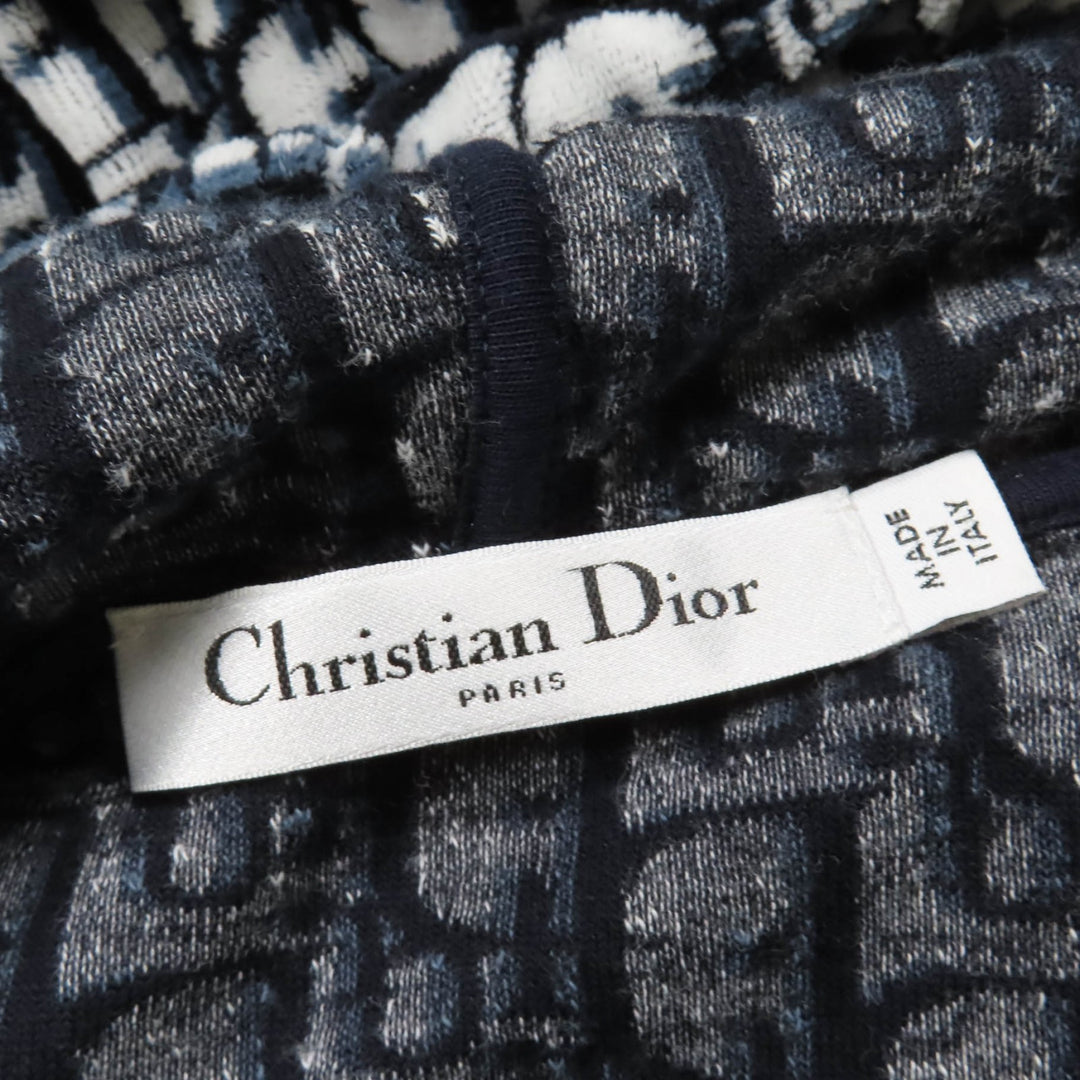Excellent Christian Dior one piece Oblique velour hoodie dress XS 123R02A4022