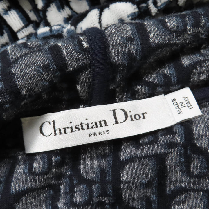 Excellent Christian Dior one piece Oblique velour hoodie dress XS 123R02A4022