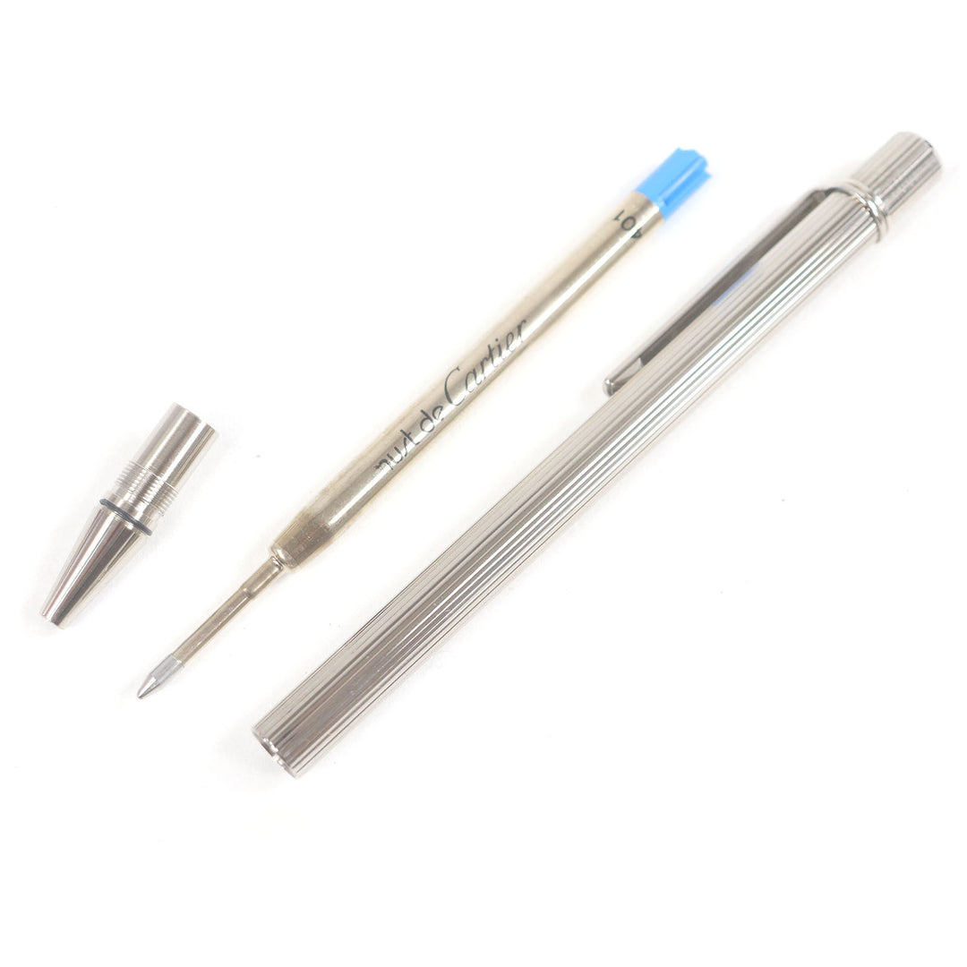 Pristine Cartier Ballpoint pen Must de Cartier Deadstock Twist Style Silver