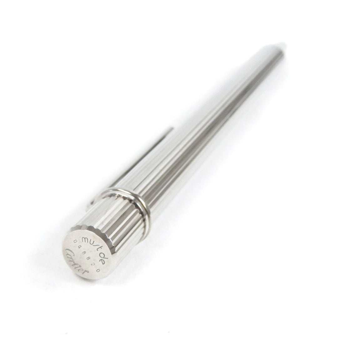 Pristine Cartier Ballpoint pen Must de Cartier Deadstock Twist Style Silver