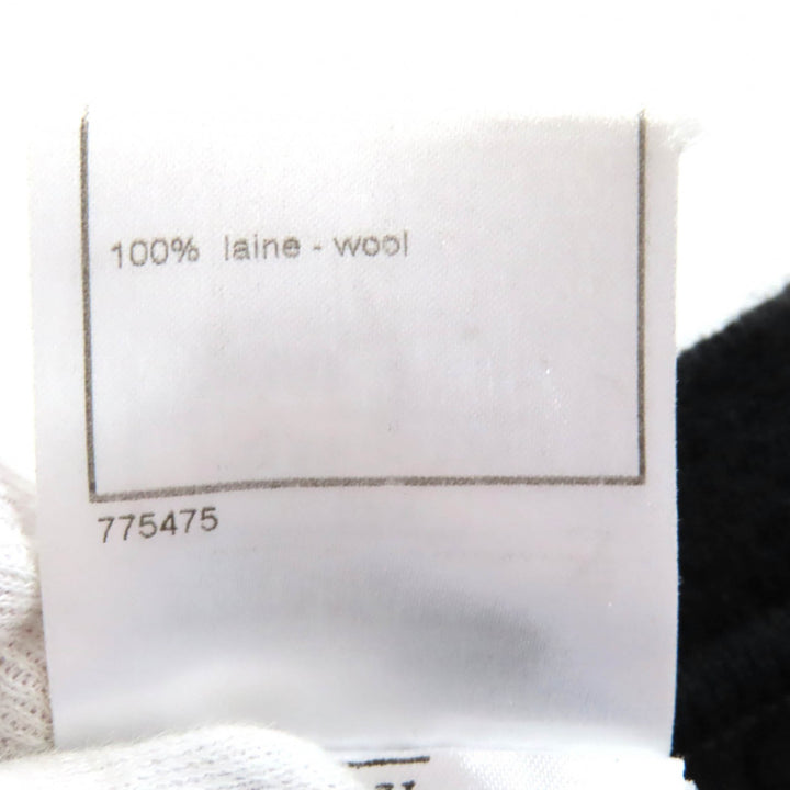 Great CHANEL one piece COCO MarkMetal Sleeveless Knit black wool 34 P31446 07A