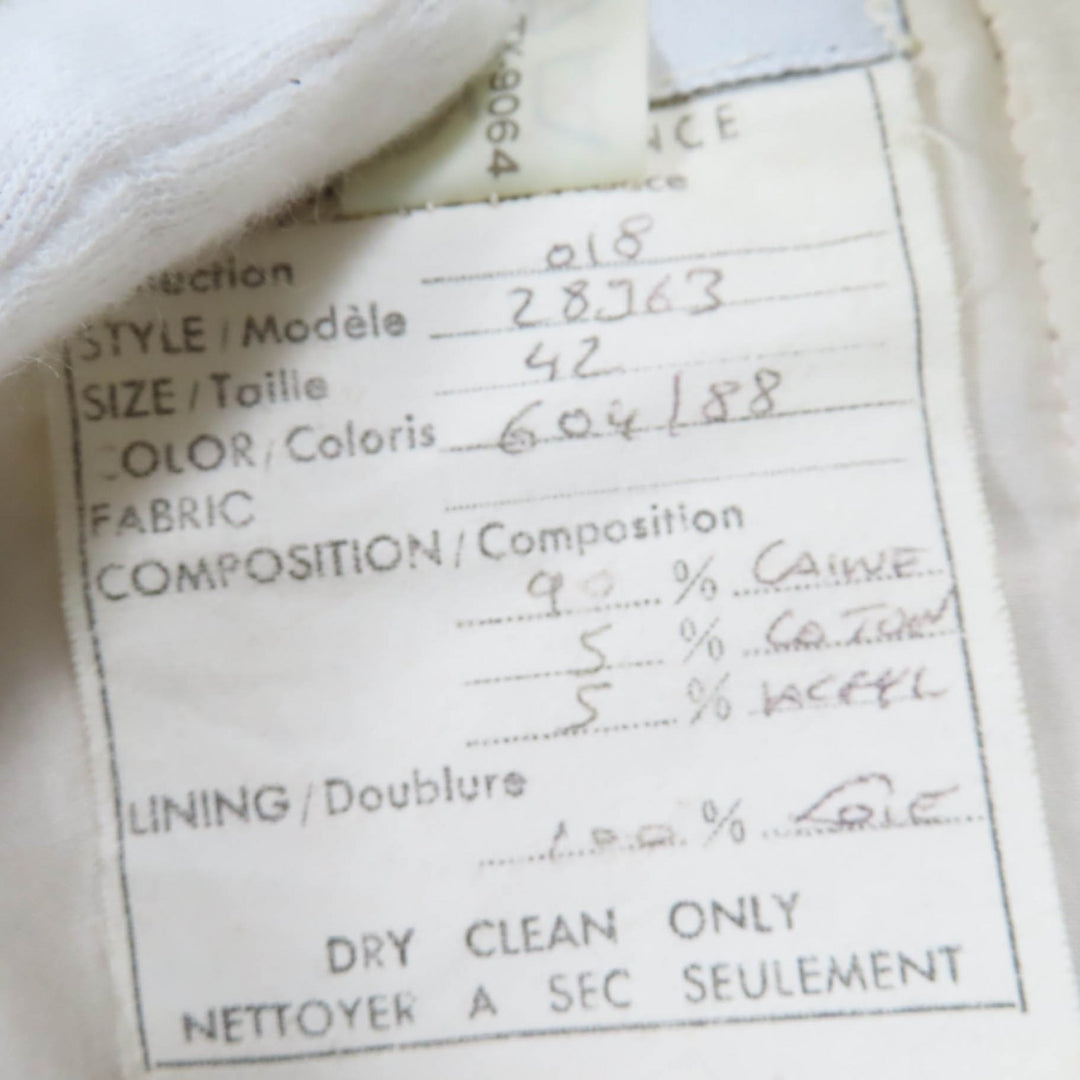Great CHANEL two-piece set 90s COCO Mark button belted tweed jacket and skirt 42