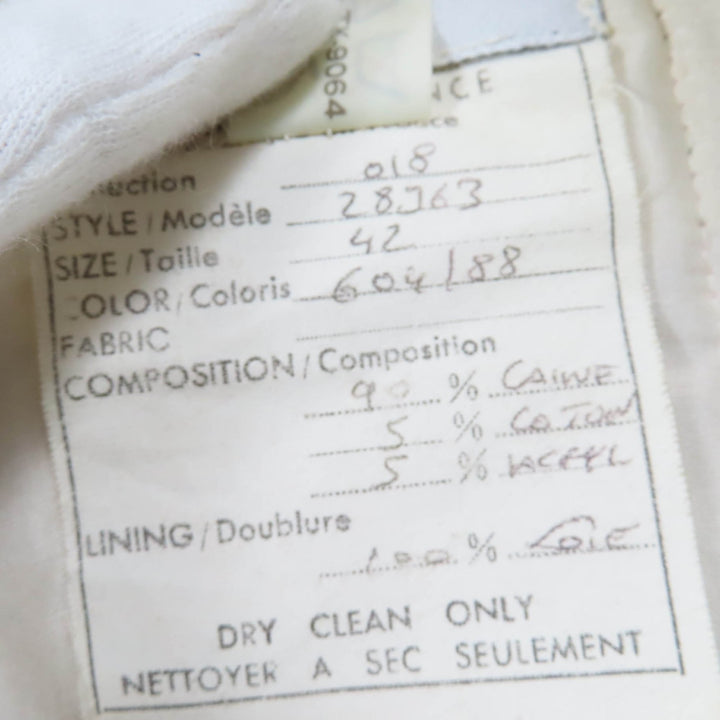 Great CHANEL two-piece set 90s COCO Mark button belted tweed jacket and skirt 42