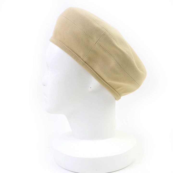 新品 HERMES ベレー帽 シェーヌダンクル シェルメタル ベージュ コットン レディース 58 241067N