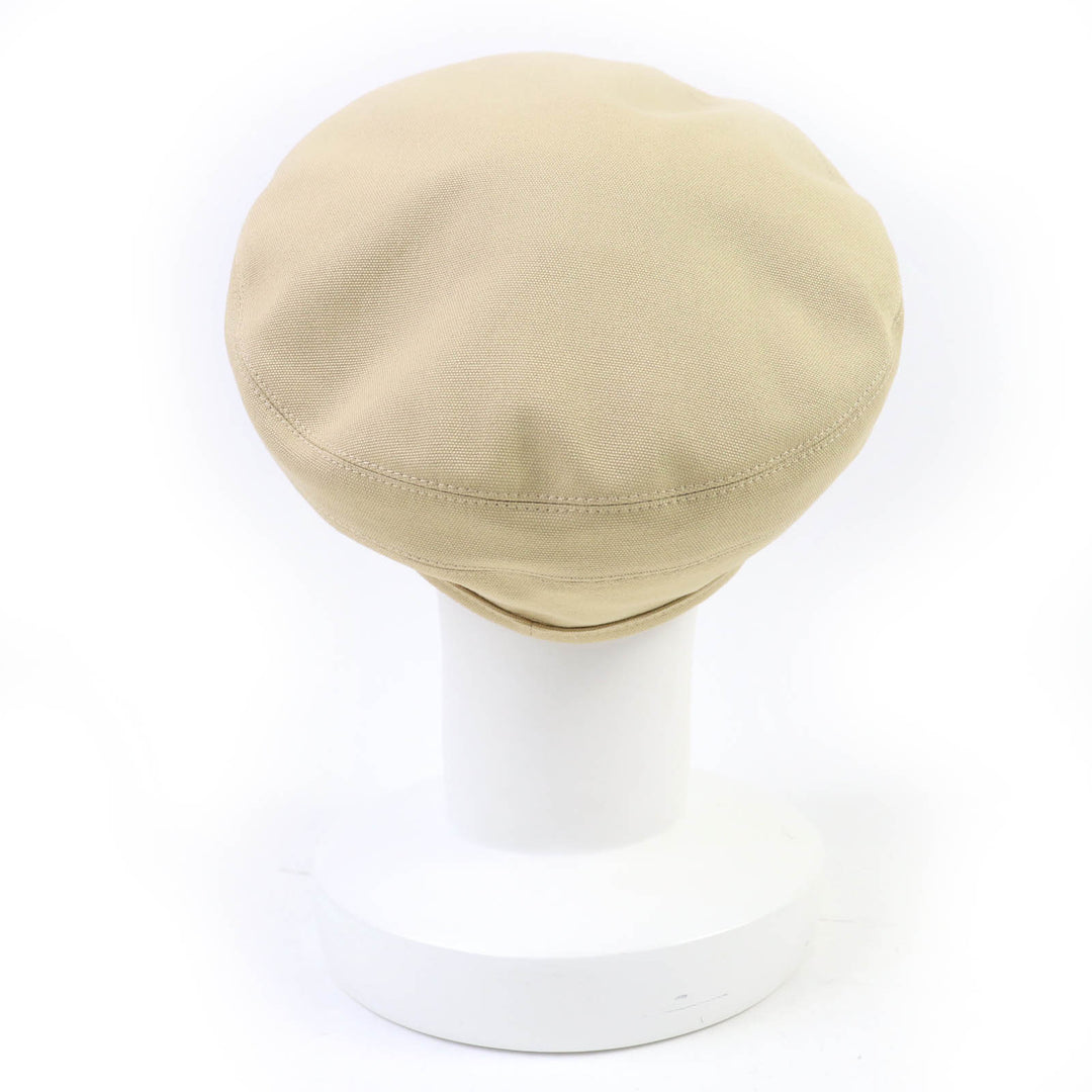 新品 HERMES ベレー帽 シェーヌダンクル シェルメタル ベージュ コットン レディース 58 241067N
