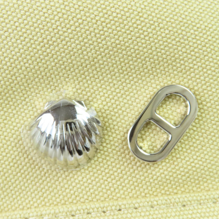 新品 HERMES ベレー帽 シェーヌダンクル シェルメタル ベージュ コットン レディース 58 241067N
