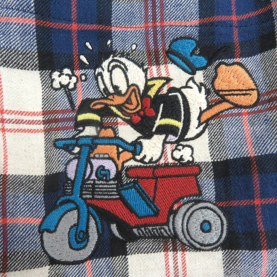 Pristine GUCCI×Disney Shorts Donald Duck Embroidery Blue cotton mens 44 644131