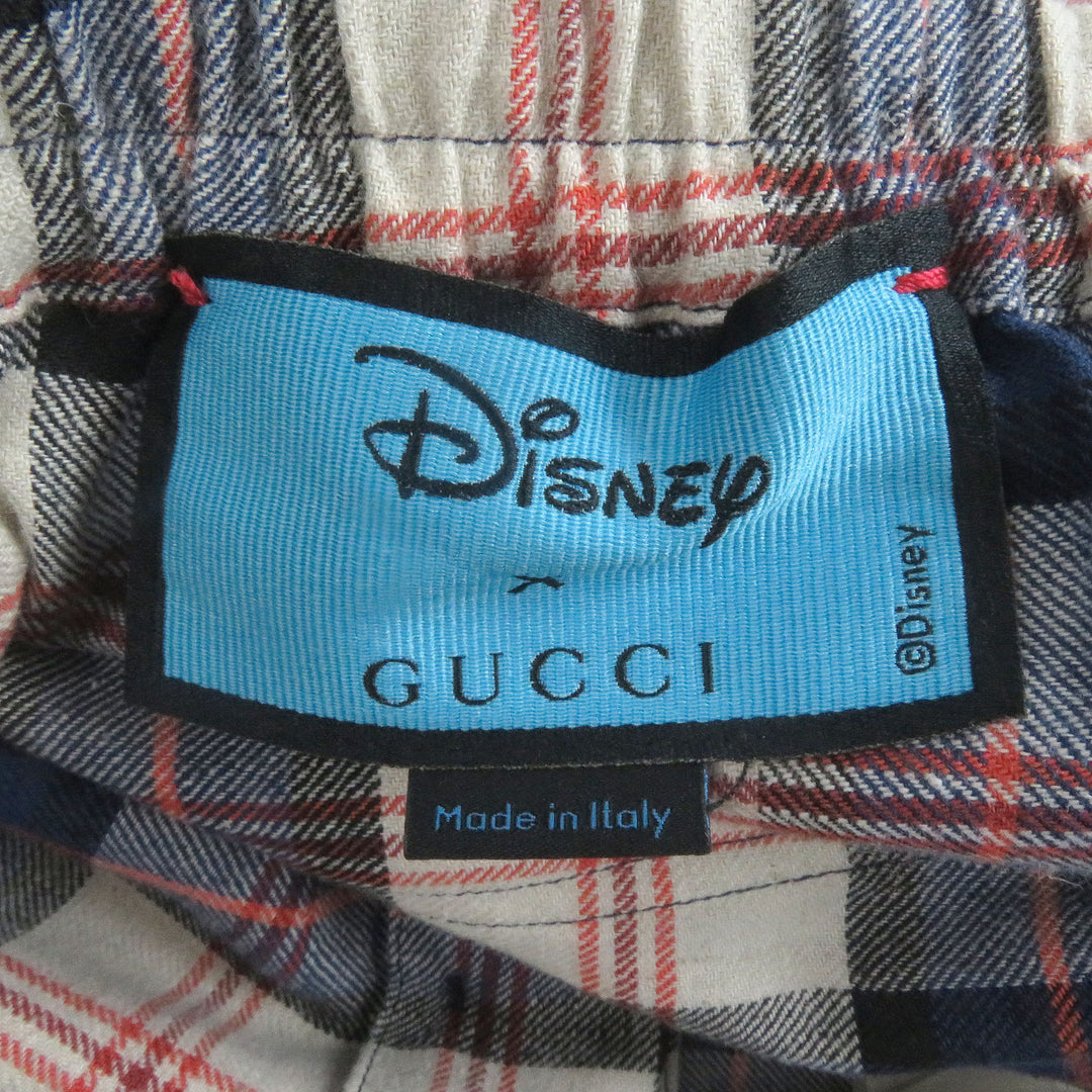 Pristine GUCCI×Disney Shorts Donald Duck Embroidery Blue cotton mens 44 644131