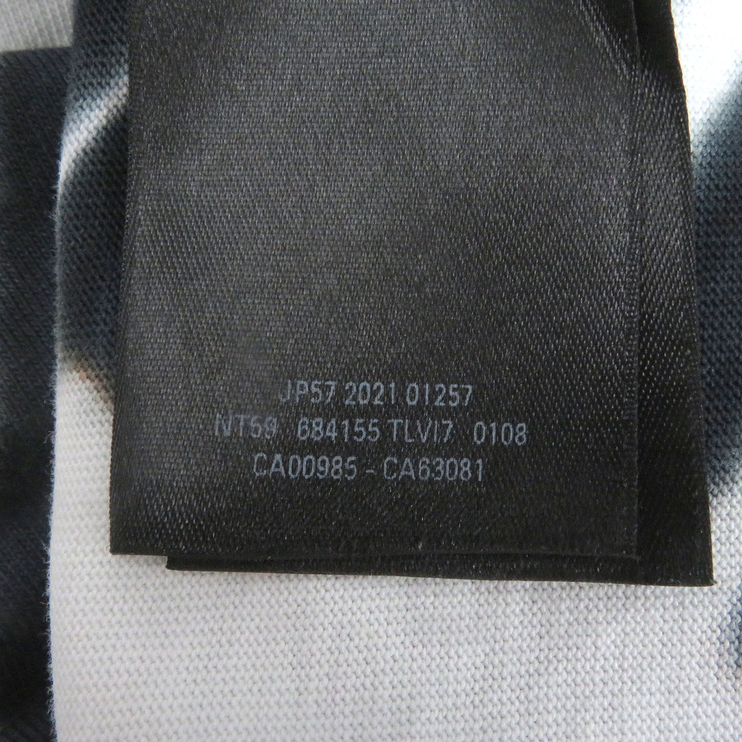 Excellent BALENCIAGA Short sleeve T-shirt Tie-dye Pattern Crack Logo Print