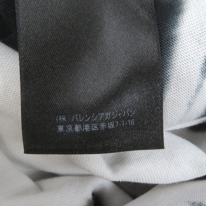 Excellent BALENCIAGA Short sleeve T-shirt Tie-dye Pattern Crack Logo Print