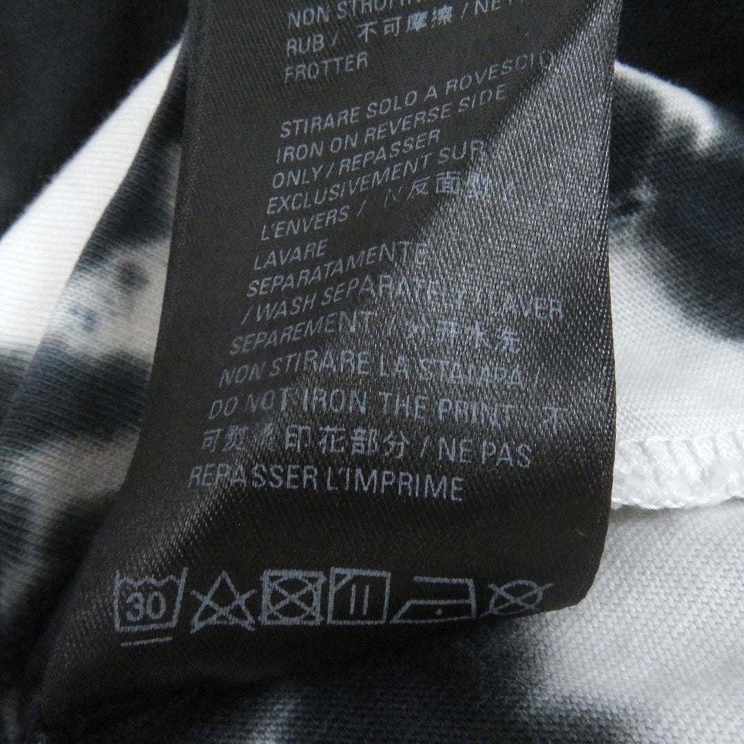 Excellent BALENCIAGA Short sleeve T-shirt Tie-dye Pattern Crack Logo Print