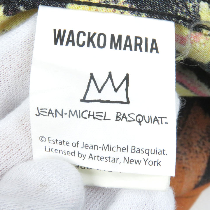 Excellent WACKO MARIA Short sleeve shirt JEAN-MICHEL BASQUIAT open-collar shirt L