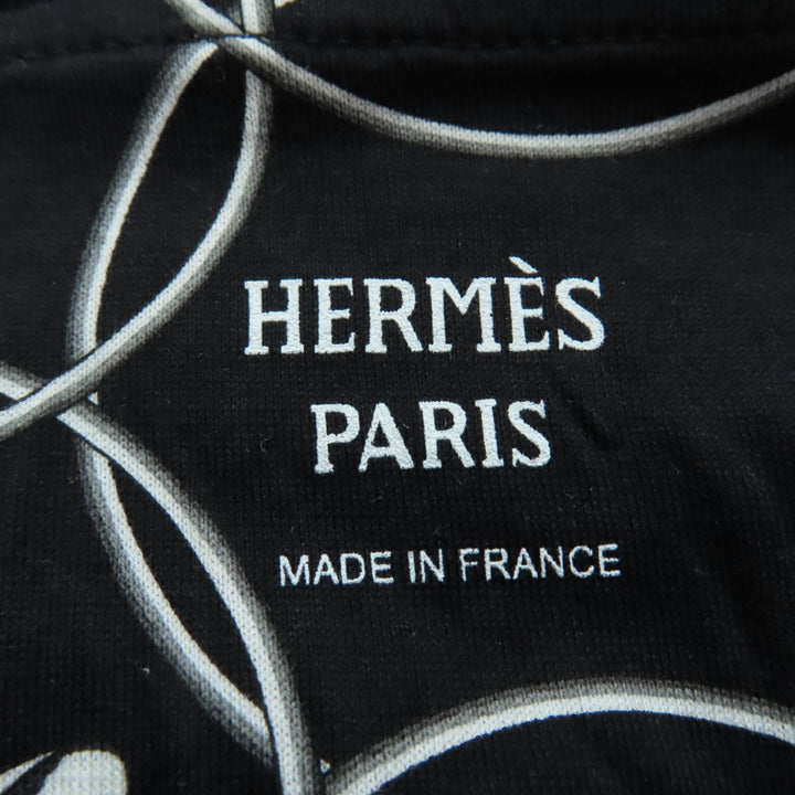 Excellent HERMES one piece La Promenade du Matin Morning walk black cotton 38