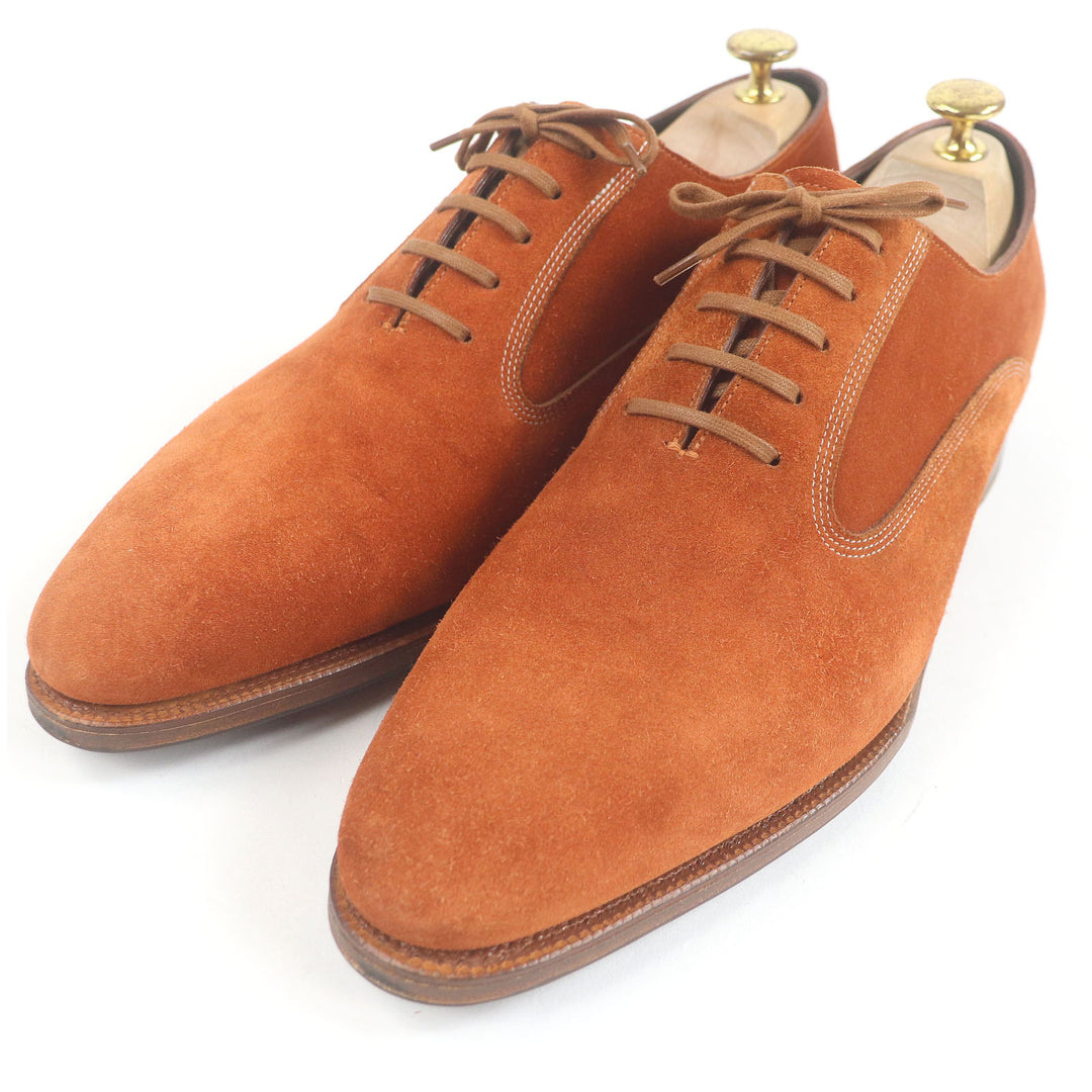 Great John Lobb Aston Martin Dress shoes Plain toe 7000 last terracotta Suede leather