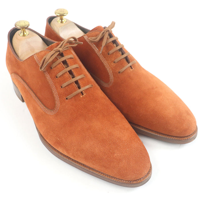 Great John Lobb Aston Martin Dress shoes Plain toe 7000 last terracotta Suede leather