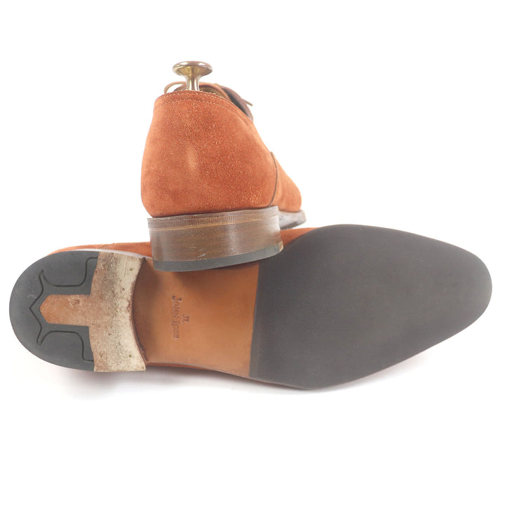 Great John Lobb Aston Martin Dress shoes Plain toe 7000 last terracotta Suede leather