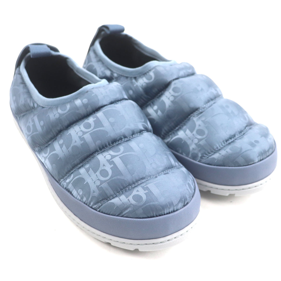 新品同様 DIOR スリッポン オブリーク パッド入り スノースリッパ ブルーグレー ナイロン メンズ 41