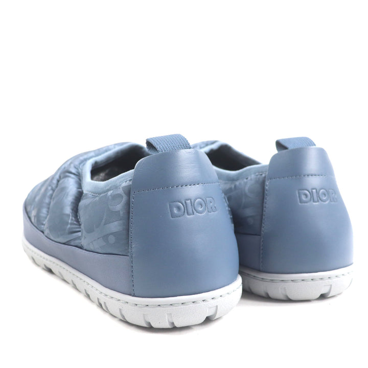新品同様 DIOR スリッポン オブリーク パッド入り スノースリッパ ブルーグレー ナイロン メンズ 41