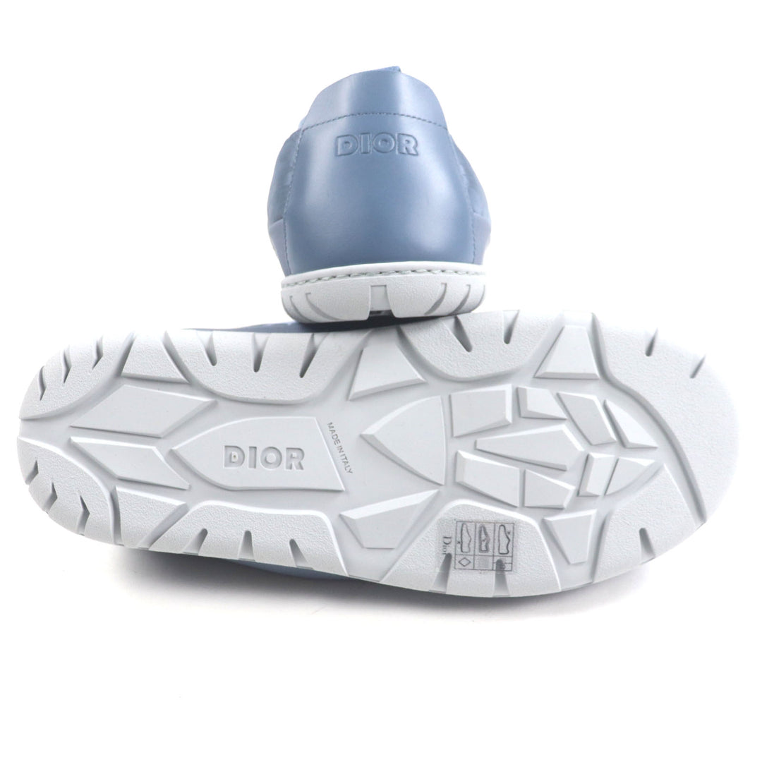 新品同様 DIOR スリッポン オブリーク パッド入り スノースリッパ ブルーグレー ナイロン メンズ 41