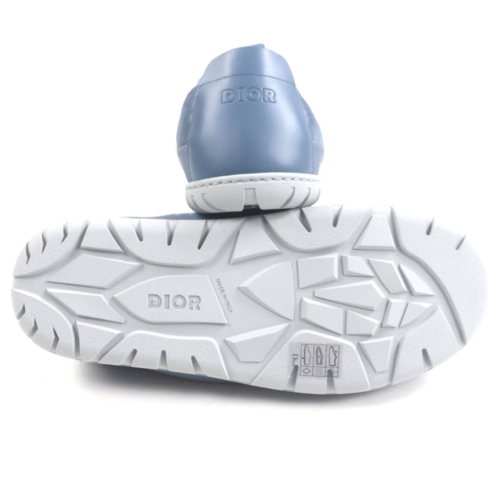 Pristine DIOR Slip-on Oblique Padded Snow Slippers Blue gray Nylon mens 41