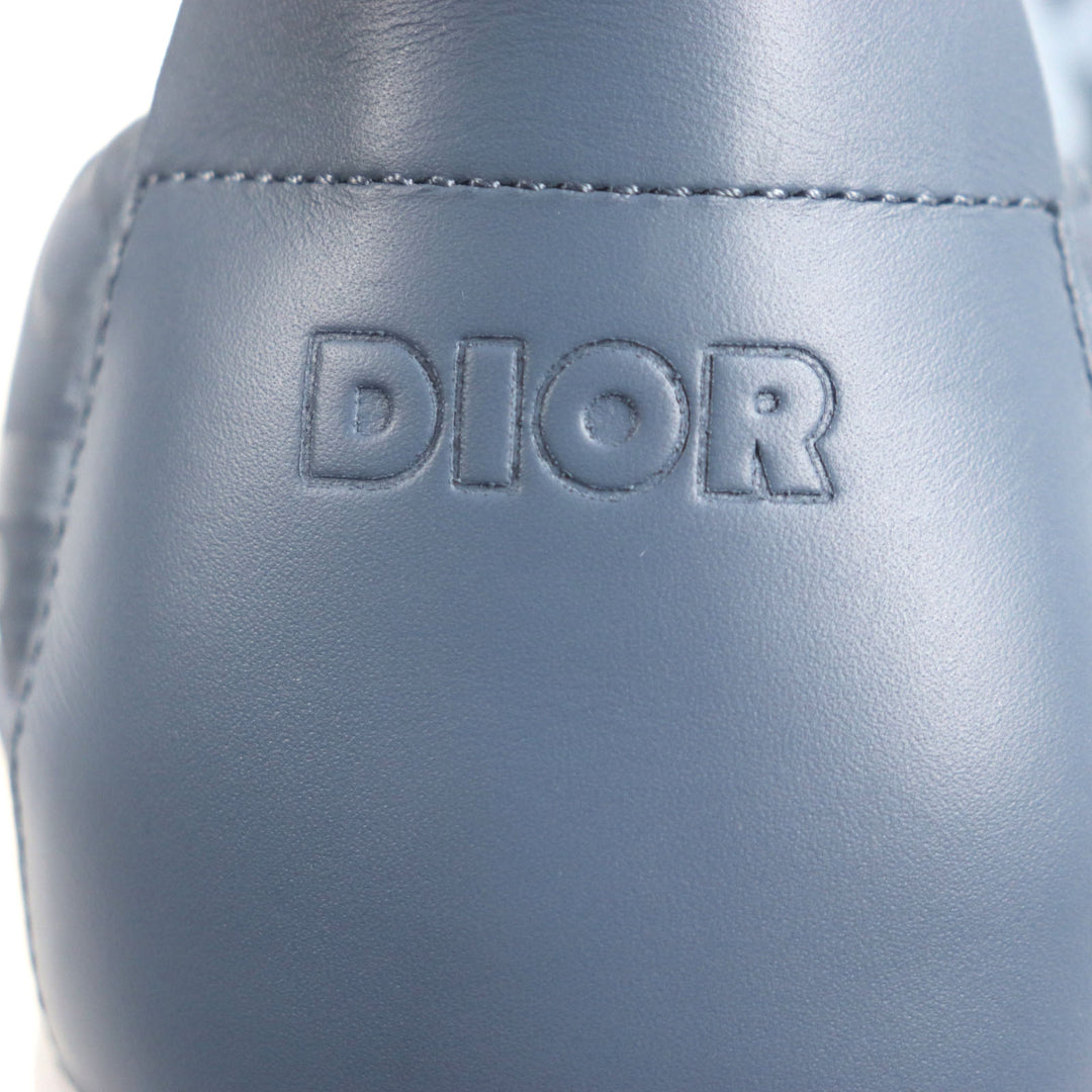 Pristine DIOR Slip-on Oblique Padded Snow Slippers Blue gray Nylon mens 41