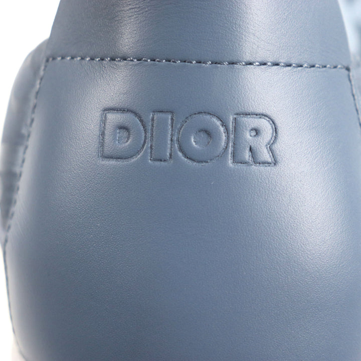 Pristine DIOR Slip-on Oblique Padded Snow Slippers Blue gray Nylon mens 41