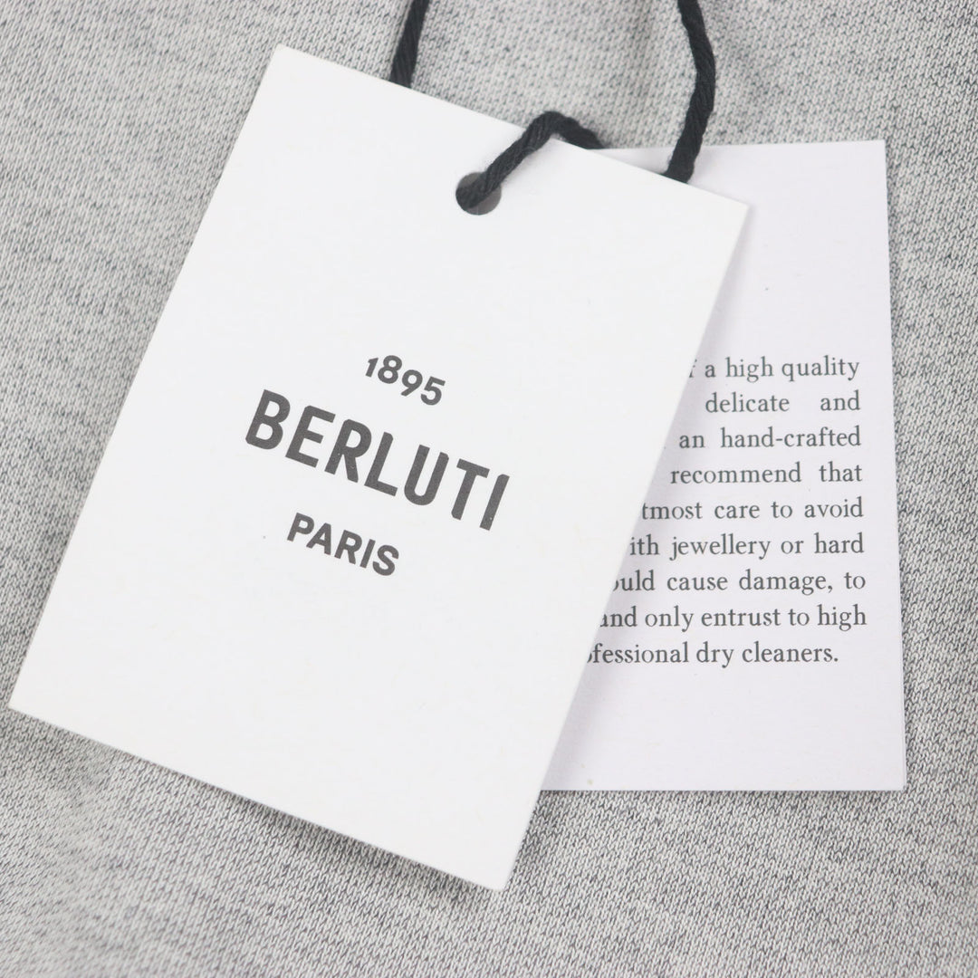 BERLUTI スウェット カレッジロゴ クルーネック プルオーバー グレー コットン メンズ M R25JRL82JBAW