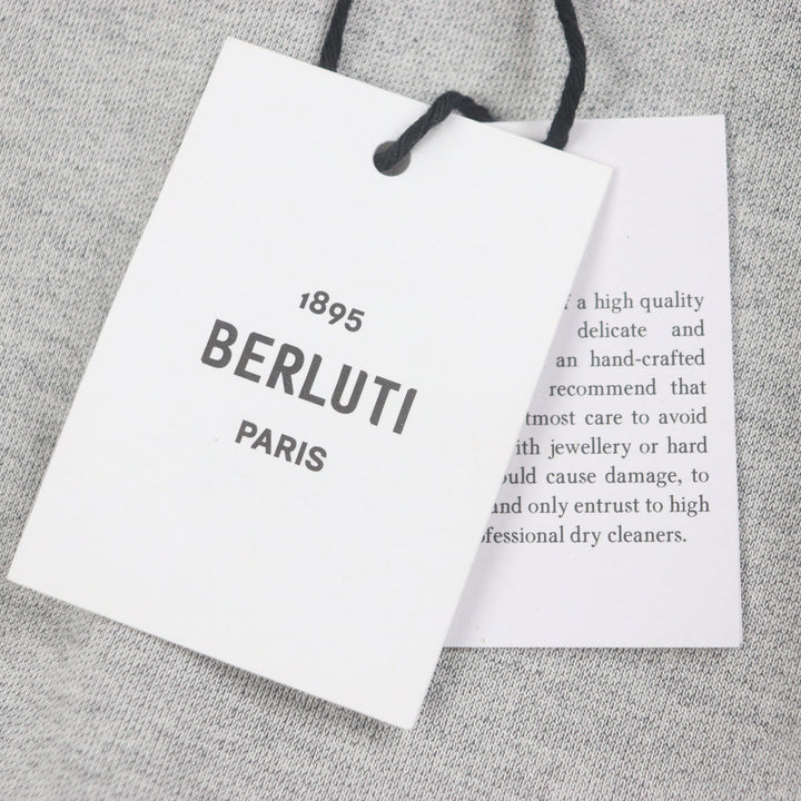 BERLUTI スウェット カレッジロゴ クルーネック プルオーバー グレー コットン メンズ M R25JRL82JBAW