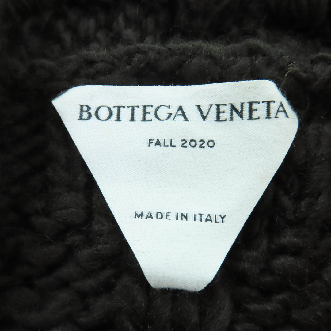 BOTTEGAVENETA ワンピース ゴールドチェーン ノースリーブ ニット ダークブラウン S 642901
