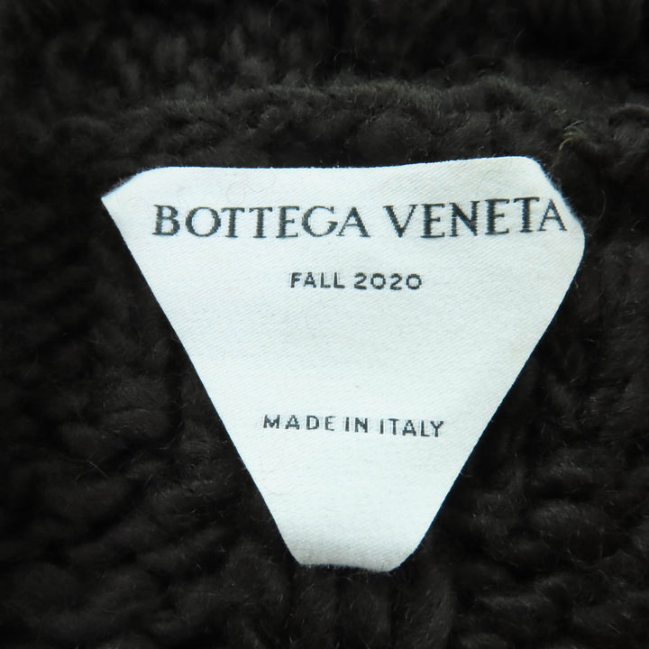 BOTTEGAVENETA ワンピース ゴールドチェーン ノースリーブ ニット ダークブラウン S 642901