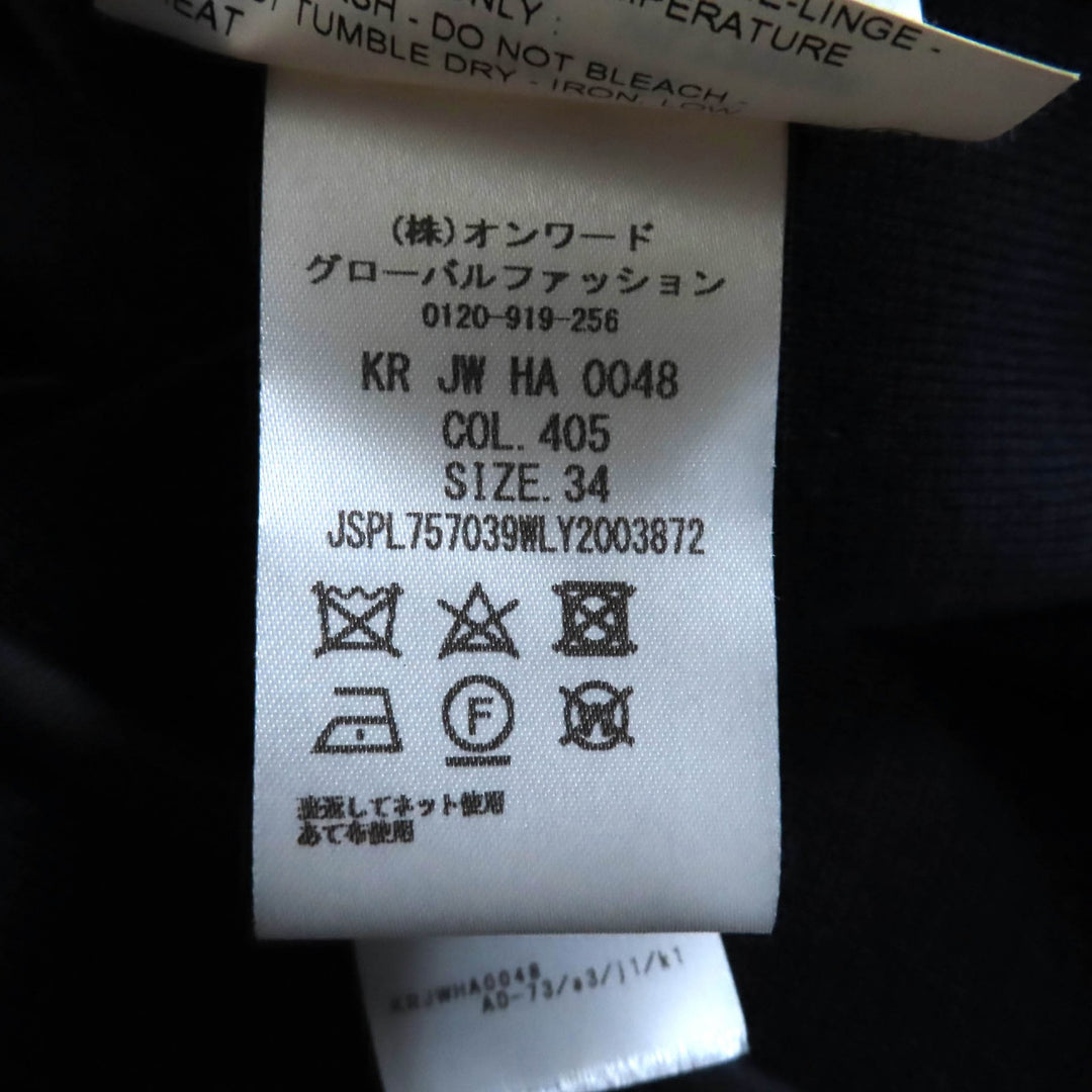 Great JIL SANDER Jacket double-breasted knit Navy wool Women 34 JSPL757039