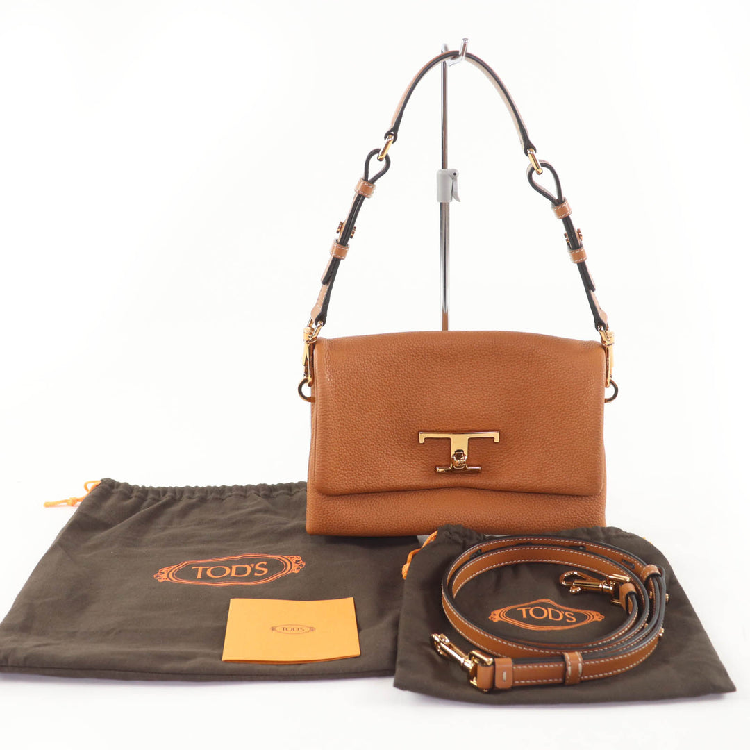 Great TOD’S Shoulder Bag Timeless Mini Flap Bag in Leather XBWTSQC0100T5ZS410