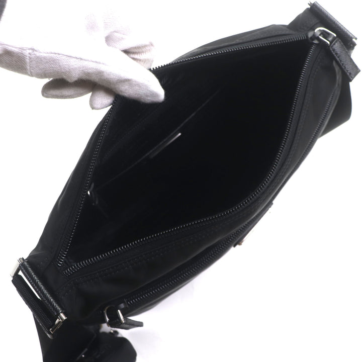 優れたPRADAショルダーバッグブラックナイロンメンズ1BC421