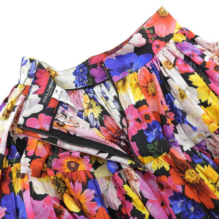 Excellent DOLCE&GABBANA skirt Floral print all-over Women 40 F4CB1T/HS5L8